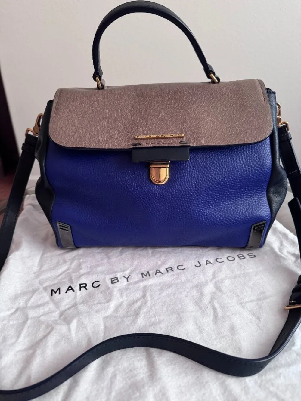 Marc by Marc Jacobs Colorblock Pebbled Leather Satchel Crossbody – NWOT